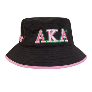 AKA <b>Floppy</b> Bucket <b>Hat</b> AKA Embroidered Greek Bucket Cap Lightweight Cotton Fisherman <b>Hat</b> Outdoor Travel Beach Sun <b>Hat</b> - Product Image 1