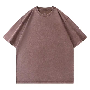 เสื้อยืดโอเวอร์ไซส์แบบย้อมสีเอซิด 260 กรัม ผ้าฝ้าย คอกลม สไตล์วินเทจ สำหรับผู้ชาย พร้อมป้ายและแท็กโลโก้แบบกำหนดเอง - Product Image 6