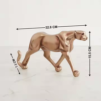 Grande statue de tigre, léopard, gorille, lion en aluminium coulé, écologique, décoration d'intérieur, design moderne, utilisation en intérieur, Impex