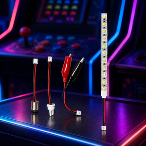 Tira de Luces LED de 10SMD y 12V con Conector de Plástico, Cables Rojos y Negros para Accesorios de Salas de Juegos de Arcade - Product Image 4