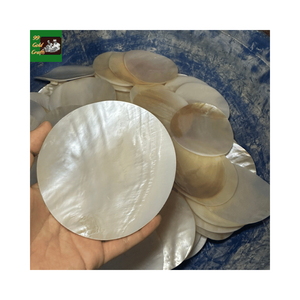 Petite assiette de service en nacre naturelle, assiette à caviar en nacre, vaisselle décorative artisanale pour une présentation gastronomique - Product Image 2