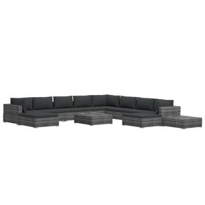 Juego de 12 Muebles de Patio Grises, Colección de Asientos Duraderos para Exteriores - Product Image 2