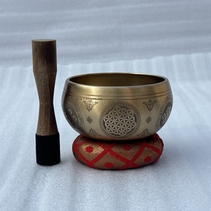 Cuencos Tibetanos de Bronce de Alta Calidad con Sonido Martillado para Meditación, con Mazo y Cojín - Product Image 5