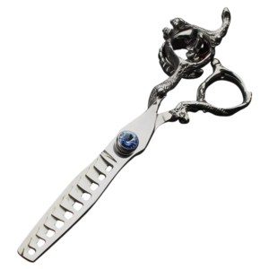 Ciseaux de coiffure professionnels Harbor Industry Dragon Handle pour droitiers, 28 dents, en acier inoxydable, lame tranchante 6.5 - Product Image 1