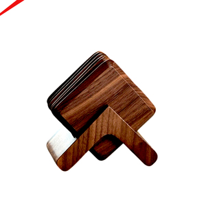 Sous-verres carrés en bois les plus vendus, écologiques, pour thé et boissons, décoration de table - Product Image 4