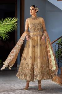 2022 Edición de boda india pakistaní Salwar Kameez Venta caliente último Net Zari Dabka vestido de gasa hecho a mano para fiestas especiales - Product Image 5