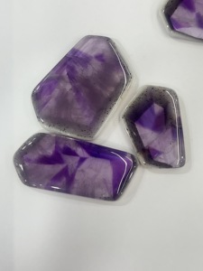 Lote de 10 Piezas de Amatista Natural Trapiche Star en Forma de Cabujón, 109g, Proveedor Mayorista de Gemas Sueltas para Compradores de China - Product Image 4