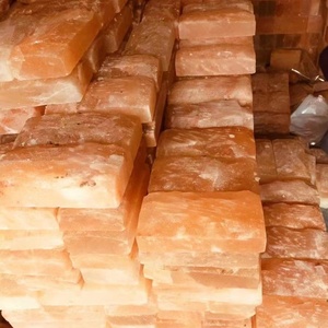 Brique de sel de l'Himalaya naturelle, une face naturelle, une face polie, pour décoration murale intérieure, fabricant en gros - Product Image 2