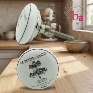 Poignée de meuble en porcelaine La Petite Cuisine, poignée de tiroir de cuisine moderne, quincaillerie en céramique écologique et durable pour chambre, maison, bureau - Product Image 3