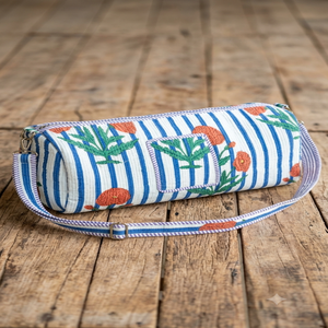 Stripe Floral Casual Luxury Sport Cotton <b>Weekend</b> <b>Travel</b> Duffel <b>Bag</b> Zipper Closure Eco-Friendly Durable Lightweight Large <b>Bags</b> - Product Image 3