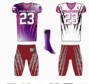 Uniforme de Fútbol Americano Personalizado al por Mayor para Adultos, Sublimado, de Sarga, para Práctica, Manga Corta, Cintura Elástica, Unisex - Product Image 3