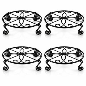Support de plantes en métal antirouille pour usage intérieur et extérieur, support de pot de fleurs en fer robuste, support Gamla pour balcon, jardin, décoration de la maison - Product Image 3