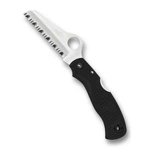 Cuchillos Plegables con Mango Texturizado Negro, Hoja Dentada Plateada, Orificio de Apertura Ovalado y Clip de Bolsillo para Camping y Uso General - Product Image 3