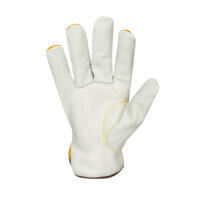 Premium Cow Grain Leather Safety <b>Cuff</b> Anti-Slip Palm Split Leather Back Driver Gloves for Industrial Construction General Work - Product Image 4