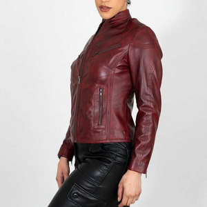 New Design Winter Wear Affordable Range Women Leather Crop Jacket Trendy Outfit in Market Women Leather Crop Jacket OEM Service - Product Image 4