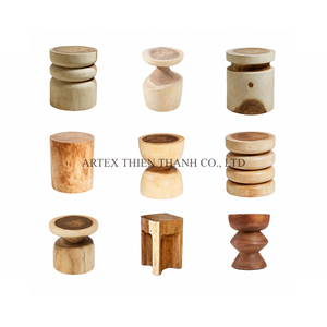 Elegant Handmade Solid Wood <b>Stool</b> Natural Wooden Side Table Rustic Home Furniture Wholesale Factory Direct Gift - Product Image 1