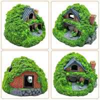 Abri écologique en résine pour reptiles, abri de jardin pour lézards, tortues, amphibiens, décoration de terrarium