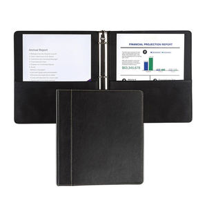 Nexgen Exports แฟ้มใส่เอกสารหนัง PU แบบ 3 ห่วง สำหรับเอกสารกระดาษ รีไซเคิลได้ ออกแบบโลโก้ได้ตามต้องการ ราคาตลาดตามที่กำหนด - Product Image 1