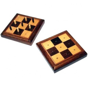 Caja de juegos de ajedrez de madera maciza, artículo de artesanía india, nuevo diseño de alta calidad, 2025, artículo al por mayor, artículo de regalo decorativo personalizado para el hogar - Product Image 3