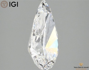 Forme de poire 2.50 carat CVD diamant cultivé en laboratoire D couleur VS1 clarté 12.67 MM IGI certifié brillance magnétique d'un diamant - Product Image 6