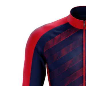 <b>Men</b> <b>Cycle</b> Wear <b>Jacket</b> Red Navy Long Sleeve Zip Front Lightweight Breathable Sports <b>Jacket</b> for Outdoor Cycling Fitness - Product Image 4