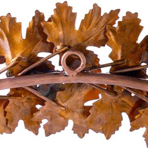 Guirlande murale rustique en feuilles de chêne d'automne, décoration en métal, feuillage brun, pour la maison, l'hôtel ou le bureau - Product Image 3