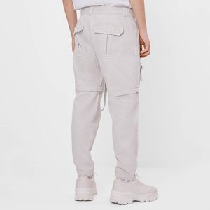 Chándal Deportivo para Hombre, Color Gris Claro Sólido, con Capucha, 100% Algodón, Manga Larga, Corte Regular, para Invierno, con Bolsillos Laterales y Cordón Ajustable - Product Image 5