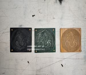 Quemadores/soportes de varitas de incienso redondas impresas con diseño tallado en madera de mango, proveedor mayorista de la India, recogedores de cenizas de incienso de madera - Product Image 2