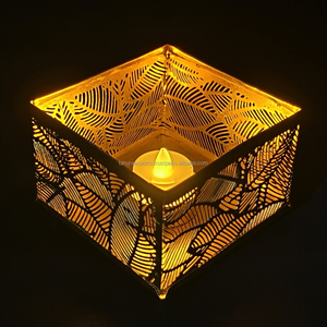 New Arrival Classic <b>Gold</b> Votive Candle Holder Tabletop Decoration Metal <b>Lantern</b> for Christmas Home Festive Ramadan Decoration - Product Image 2