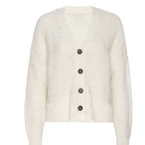 Cárdigan de mezcla de lana para mujer, cuello en V, manga larga, suave y cálido, con botones gruesos, venta al por mayor, personalizable - Product Image 1