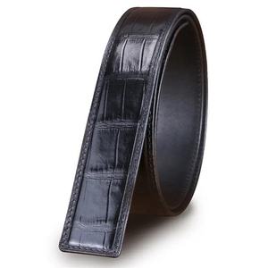 Superventas Unisex Nuevo estilo Grueso Cinturones de cuero genuino Diseño de cocodrilo de moda - Product Image 4