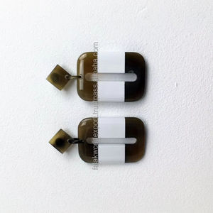 Boucles d'oreilles créoles en résine transparente à la mode pour femmes géométrique irrégulière acrylique déclaration boucles d'oreilles créoles bijoux de mode par FWE - Product Image 5