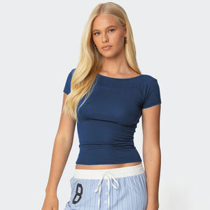 T-shirts personnalisés OEM 100% coton pour femmes et hommes, grandes tailles, haute qualité, faible MOQ, 230 grammes, avec logo imprimé - Product Image 4