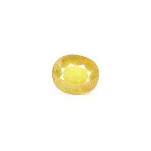 4.85 Carat Oval Cut Yellow Sapphire Loose Gemstone for Fine Jewelry - Product Image 1