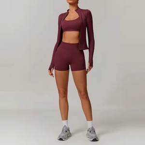 Custom Logo Women’s Seamless 2-Piece Yoga Set Cross Back Sports Bra & Scrunch Butt Leggings Tummy Control Workout Outfit - Product Image 1