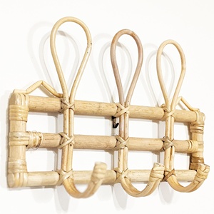 Competitive price rattan <b>wall</b> <b>hook</b> towel purse hat hanging sustainable cane clothing <b>hooks</b> - Product Image 6