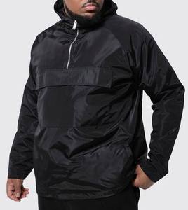 เสื้อแจ็คเก็ตผู้ชายสีดำแบบมีฮู้ด ซิป ¼ ตัว ผ้า softshell กันน้ำ มีกระเป๋า ทรงปกติ ใส่ได้ทุกฤดู เหมาะสำหรับกิจกรรมกลางแจ้ง - Product Image 1