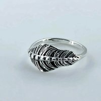 Bague en argent sterling en forme de feuille pour femme, design inspiré de la nature, fait main, cadeau minimaliste