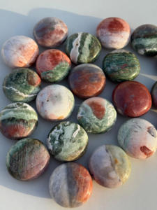 Piedra de Jaspe Unicornio en Forma de Galleta, Cristal Natural Curativo, Gema Pulida, Venta al por Mayor - Product Image 5