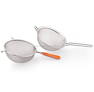 Passoire à soupe et à jus conique en acier inoxydable avec poignée en fil métallique - Product Image 4