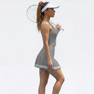 Ensemble de jupes de tennis pour femmes en marque privée, tenue de sport de qualité supérieure avec design personnalisé, services de fabricant en gros - Product Image 5