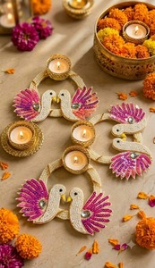 Portavelas Decorativo de Latón Hecho a Mano, Portavelas Marroquí, Linterna para Bodas, Navidad, Diwali, Decoración Festiva para el Hogar, Ecológico - Product Image 4