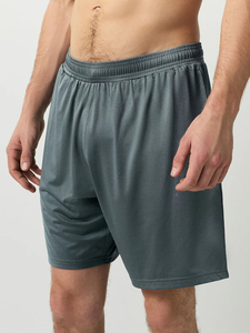 Pantalones Cortos Bermuda de Poliéster para Hombre, de Color Sólido, de Secado Rápido, Cintura Elástica, Tejido de Punto, Casuales, Deportivos, de Longitud Media - Product Image 5