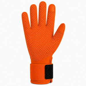 Gants de sport orange EKIN avec paume antidérapante et fermeture auto-agrippante, unisexe, pour sports nautiques - Product Image 3