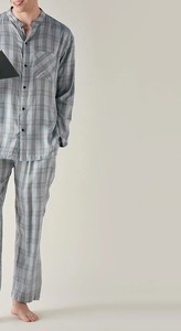Ensemble pyjama à manches courtes pour hommes, vêtements de nuit légers d'été, vêtements de maison doux, vêtements de détente en deux pièces, mélange de coton respirant - Product Image 3