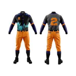 Fournisseurs d'uniformes de baseball et de softball en sublimation de qualité supérieure, commandes en gros, logo personnalisé, vêtements de sport respirants en mesh, équipement de jeu. - Product Image 2