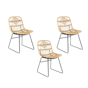 Chaise de salle à manger moderne et élégante Simora Mobilier en rotin fabriqué à la main confortable et durable pour les repas à l'intérieur et à l'extérieur - Product Image 2