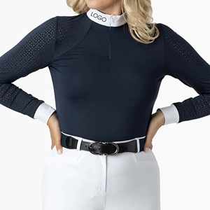 Camiseta de algodón de alta calidad al por mayor, camiseta de marca propia personalizada, ropa de mujer, camisetas para equitación - Product Image 2