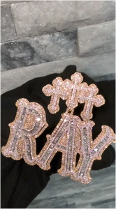 Collar con Colgante de Letra del Alfabeto Hip Hop Personalizado CONCEPTION, con Piedras de Moissanita y Diamantes Brillantes - Product Image 6