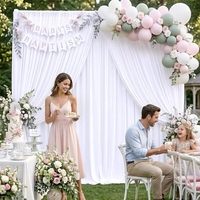 Nouvelle Arrivée Élégant Moderne Blanc Extensible dans les 4 sens Polyester Spandex Panneau de Rideau de Fond Drapé pour Mariage Événement Fête Scène